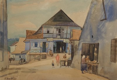 Marktplatz in Kazimierz nad Wisłą von Wladyslaw Skoczylas